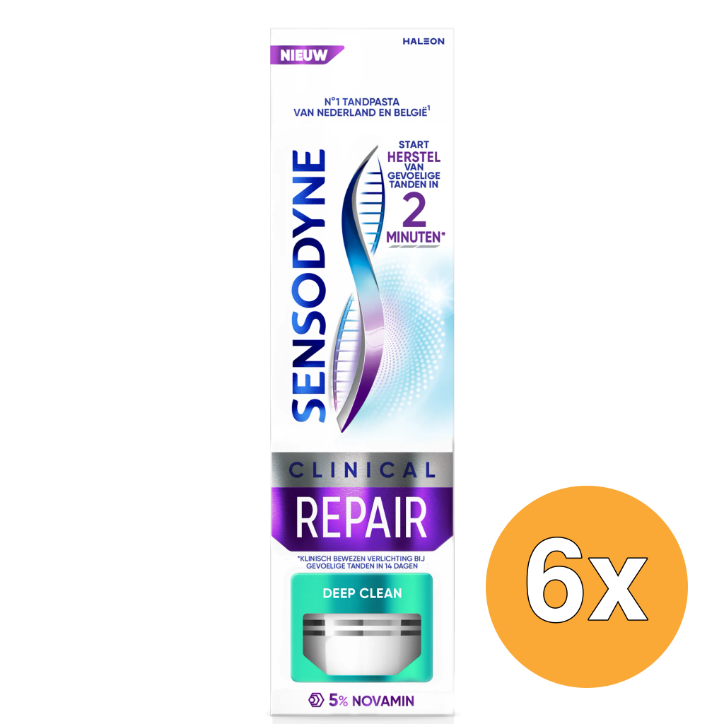 6x Sensodyne Tandpasta Clinical Deep Clean (75 ml)