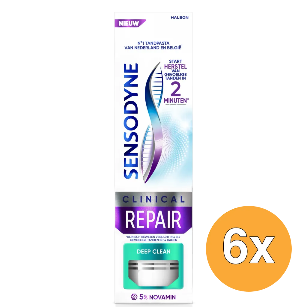 6x Sensodyne Tandpasta Clinical Deep Clean (75 ml)