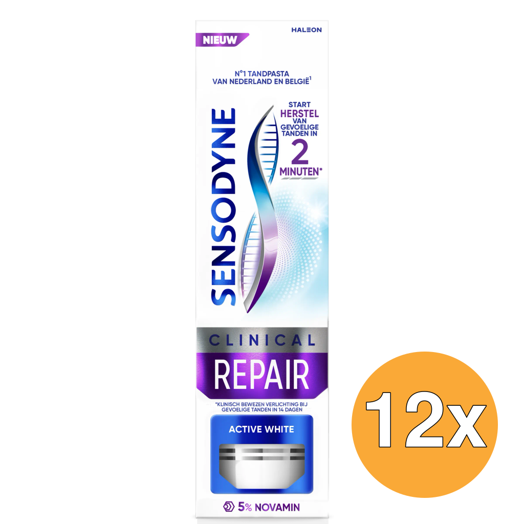 12x Sensodyne Tandpasta Clinical Act White (75 ml)