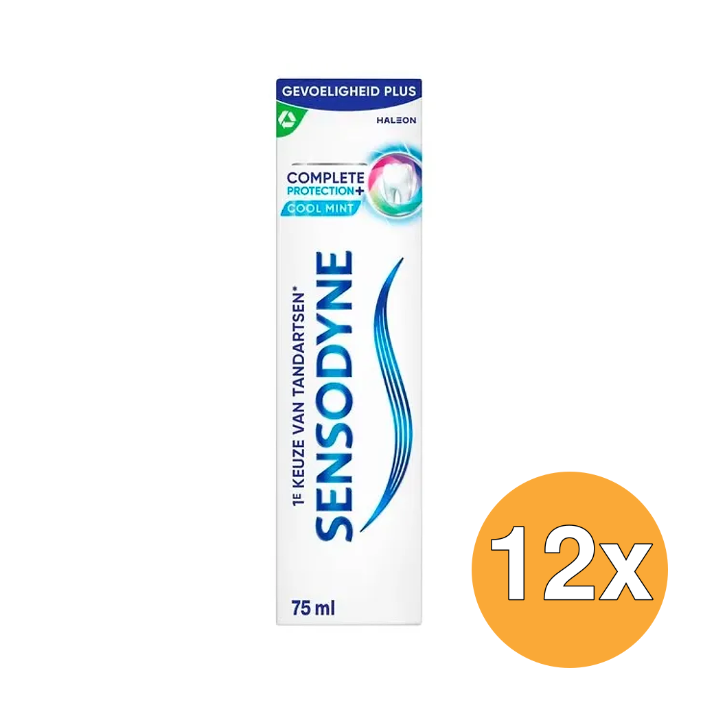 12x Sensodyne Complete Protection Cool Mint Tandpasta (75 ml)