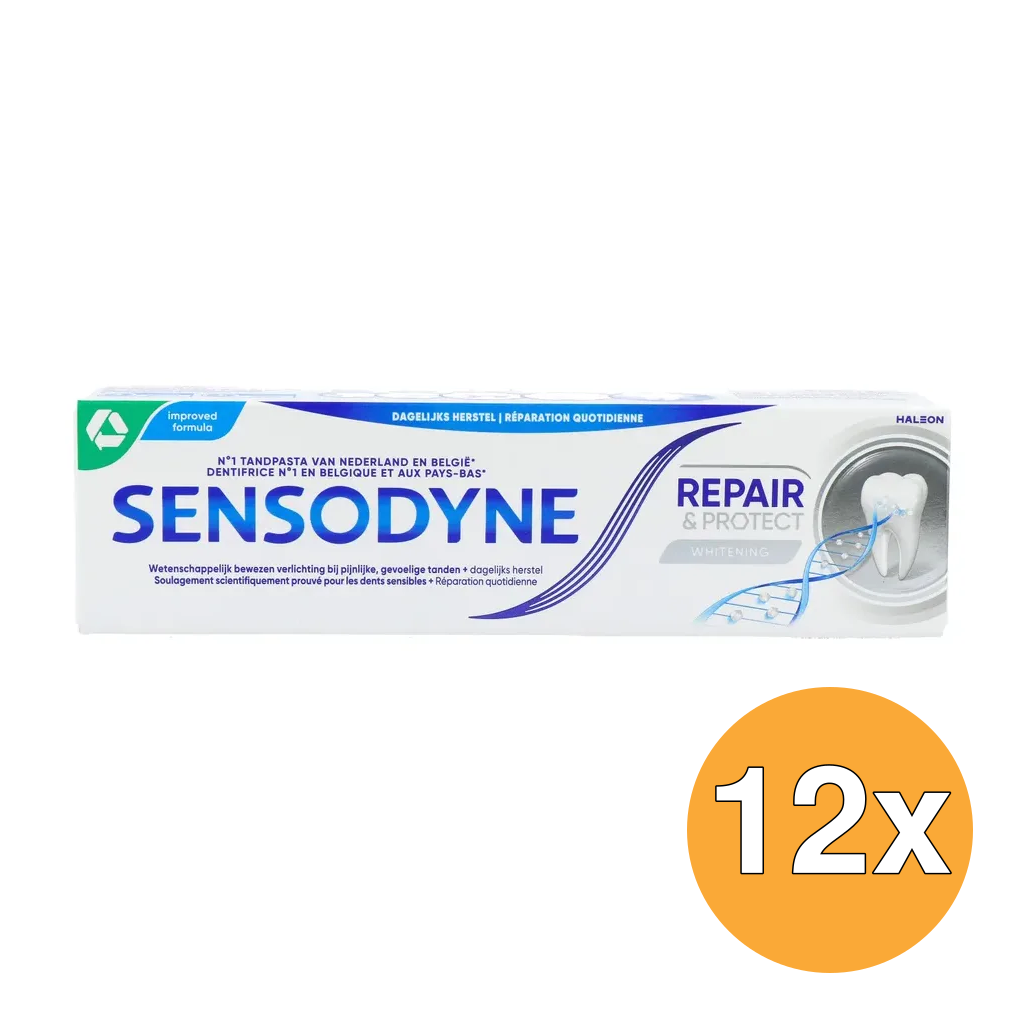 12x Sensodyne Repair & Protect Whitening Tandpasta (75 ml)