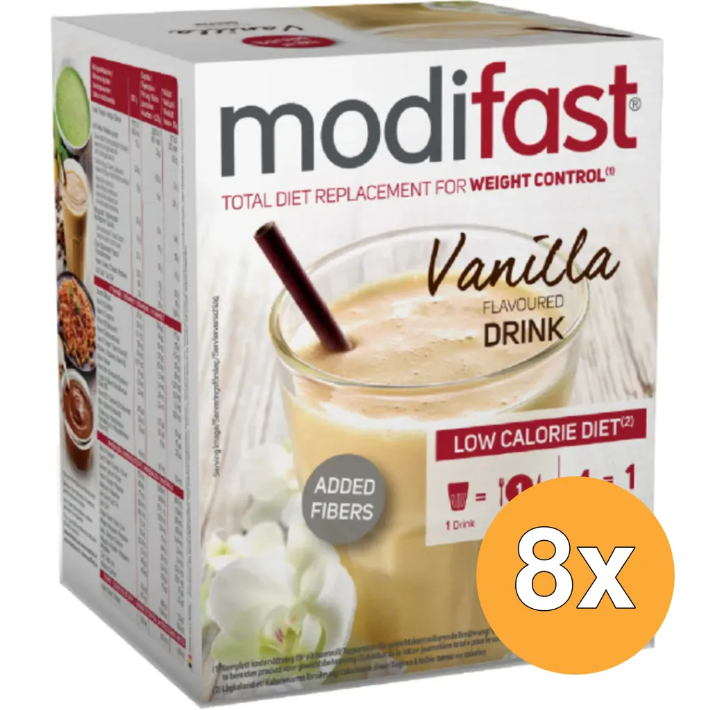 8x Modifast Intensive Milkshake Vanille (8 Stuks) (440 gr)