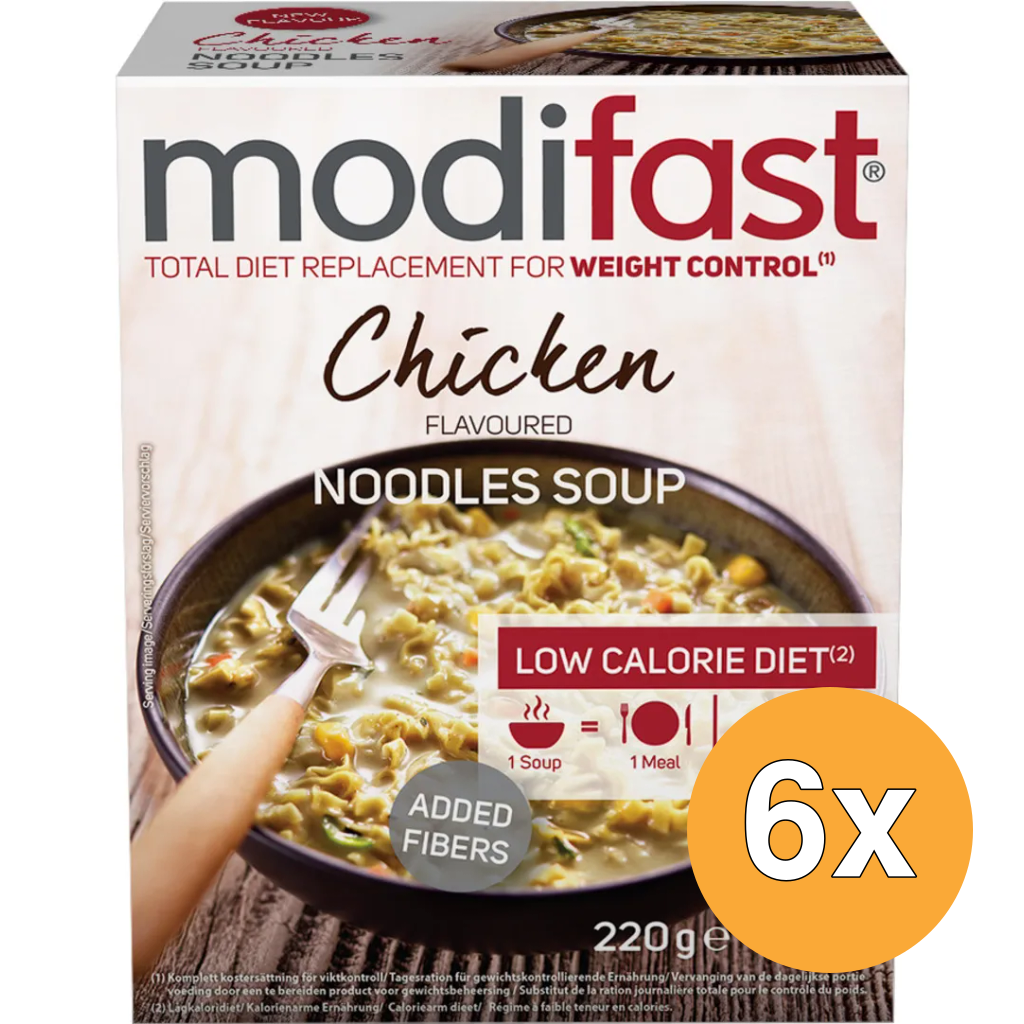 6x Modifast Intensive Chicken Noodles Soup (4 x 55 gr)