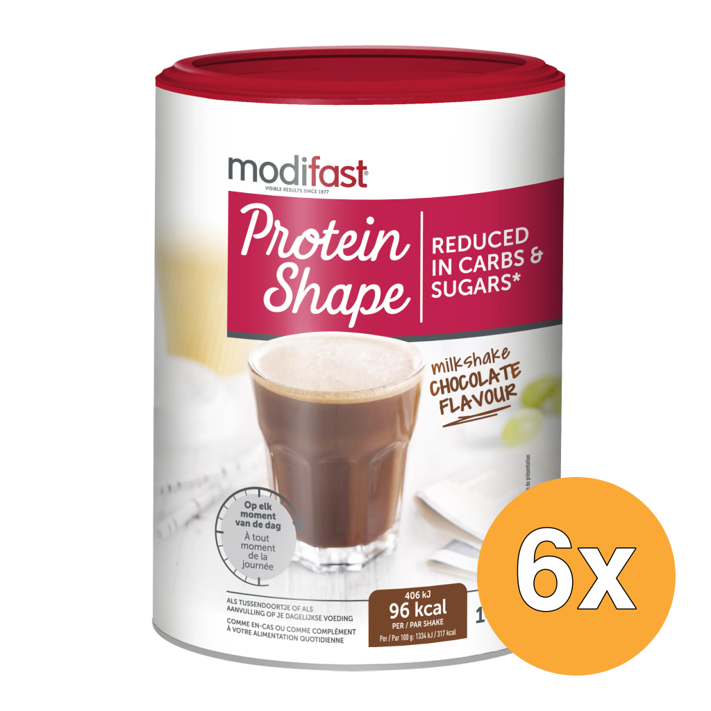 6x Modifast Protein Shape Milkshake Chocolade (420 gr)