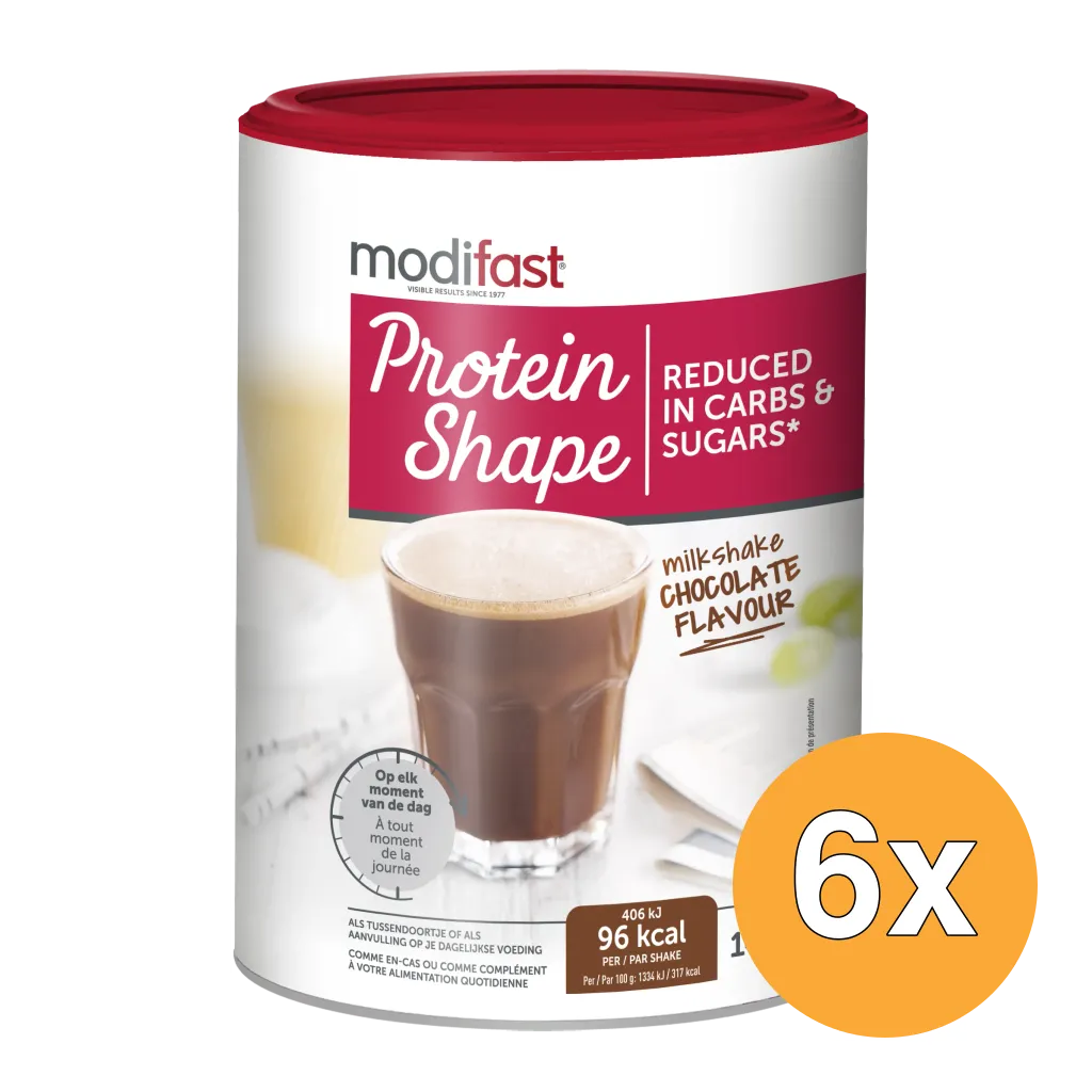 6x Modifast Protein Shape Milkshake Chocolade (420 gr)