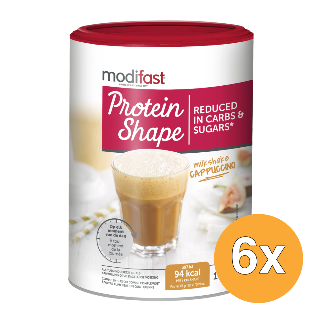 6x Modifast Protein Shape Milkshake Cappuccino (420 gr)