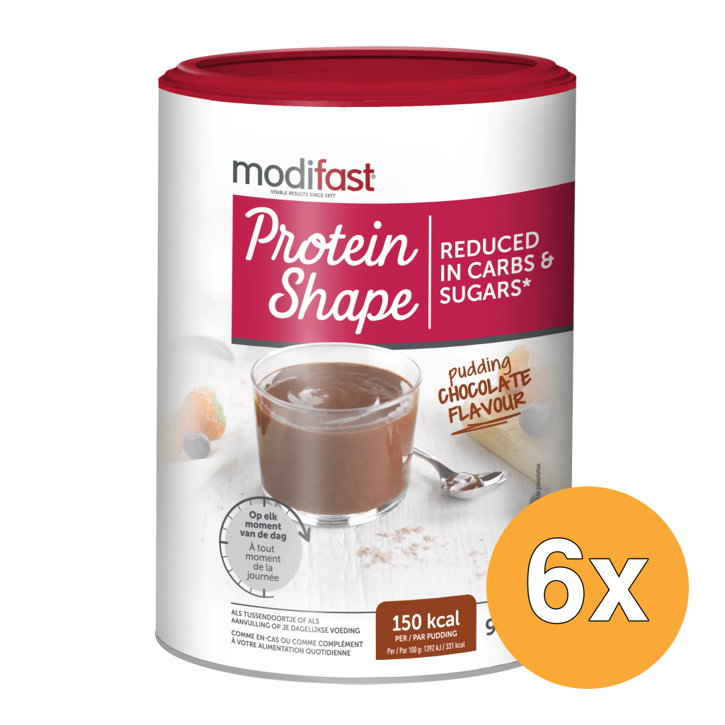 6x Modifast Protein Shape Pudding Chocolade (405 gr)