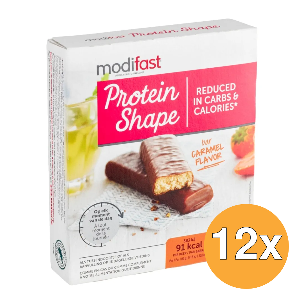 12x Modifast Protein Shape Reep Karamel (162 gr)