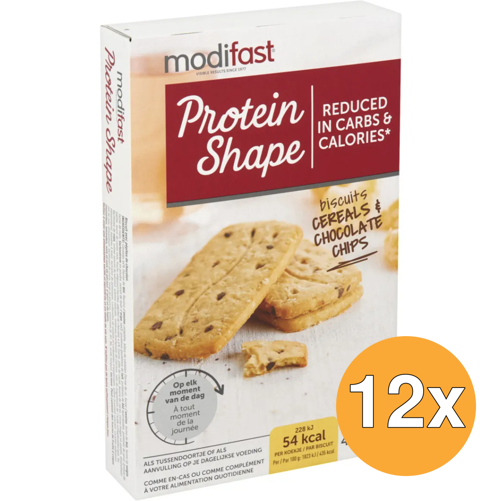 12x Modifast Protein Shape Koekjesgraan/Chocolade (200 gr)