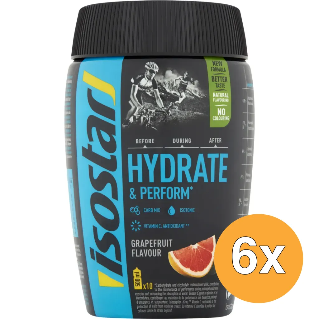 6x Isostar Hydrate & Performgrapefruit (400 gr)
