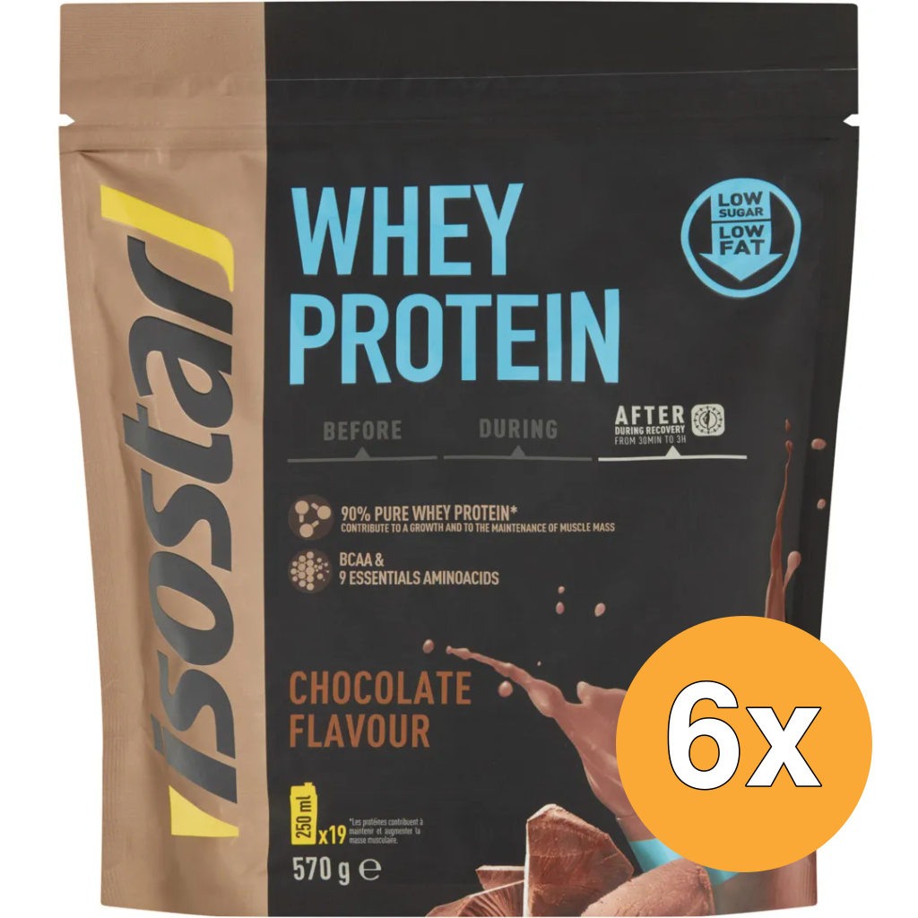 6x Isostar Whey Protein Chocolade (570 gr)