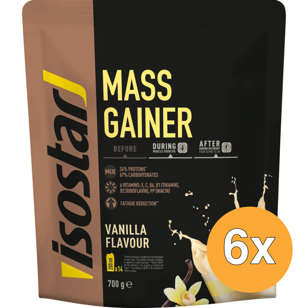 6x Isostar Mass Gainer Vanilla Flavour (700 gr)