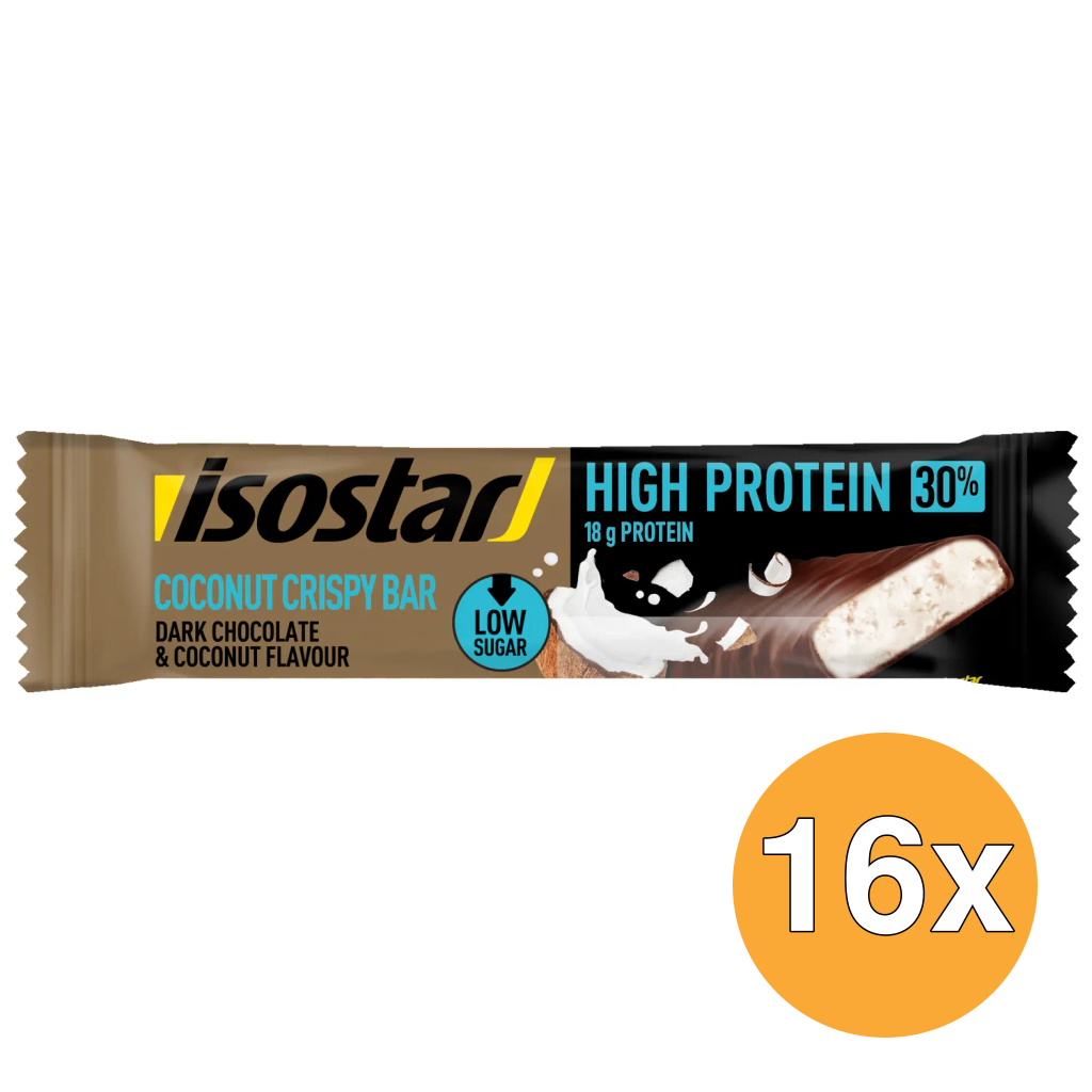 16x Isostar High Protein 30 Bar Coconut (55 gr)