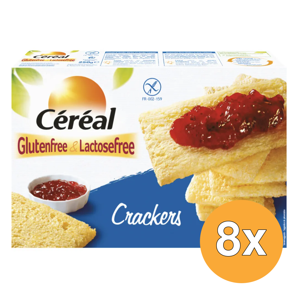 8x Céréal Crackers Glutenvrij (250 gr)