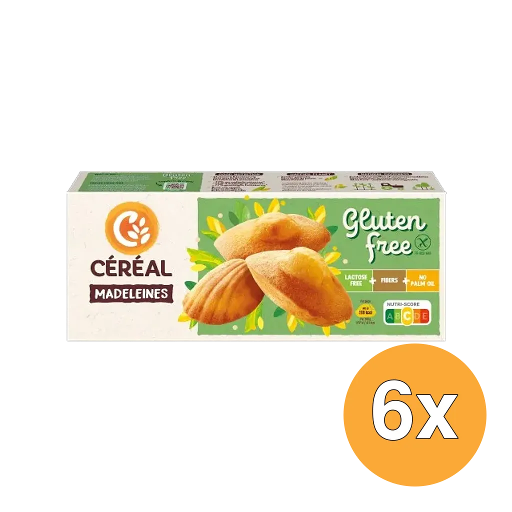 6x Céréal Madeleine glutenvrij (180 gr)