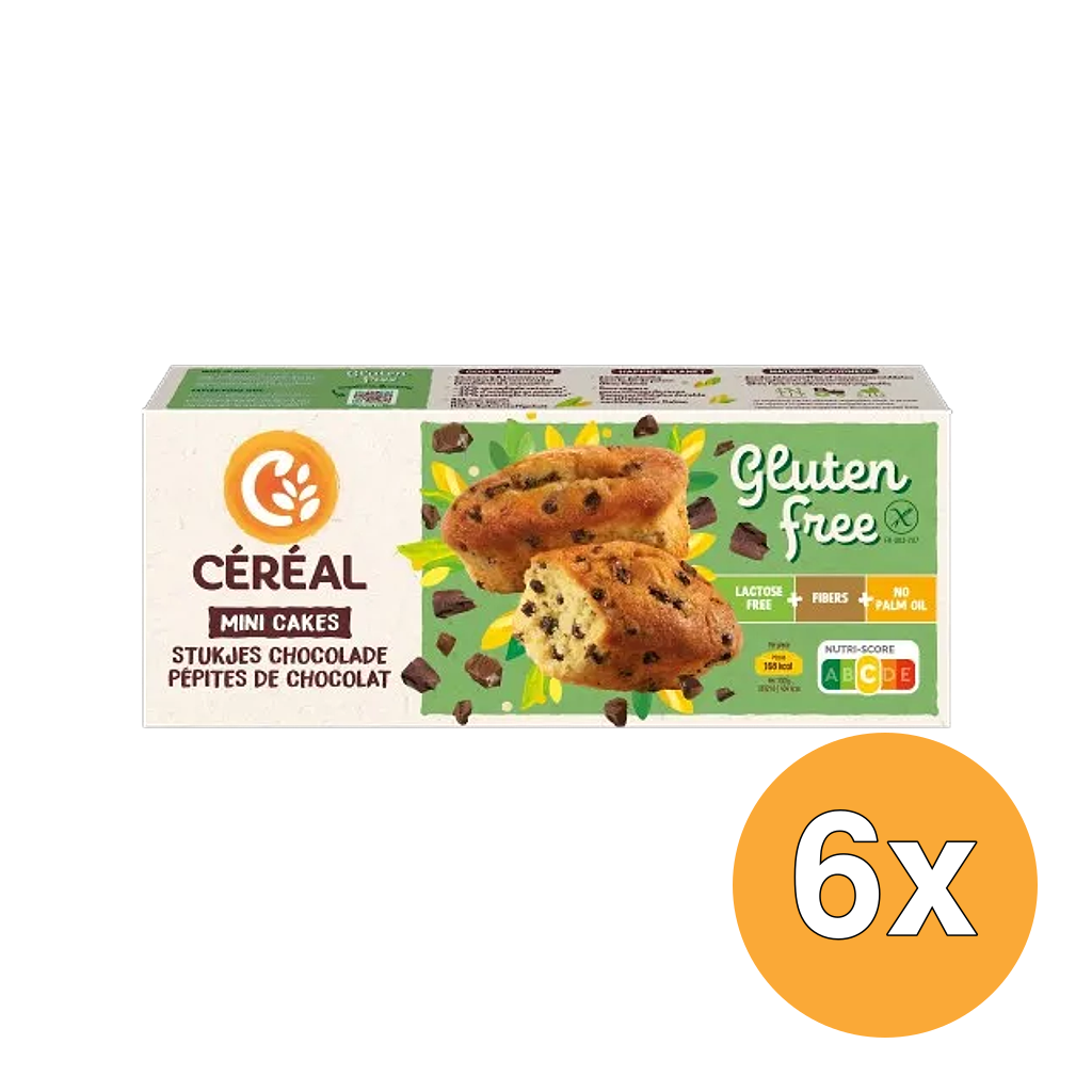 6x Céréal Cake mini choco glutenvrij (230 gr)