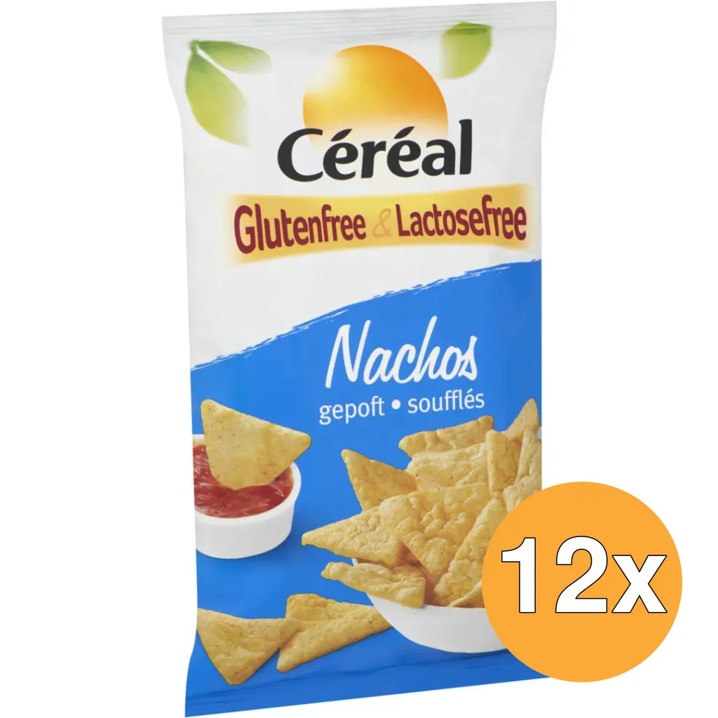 12x Céréal Nachos gepoft glutenvrij (85 gr)