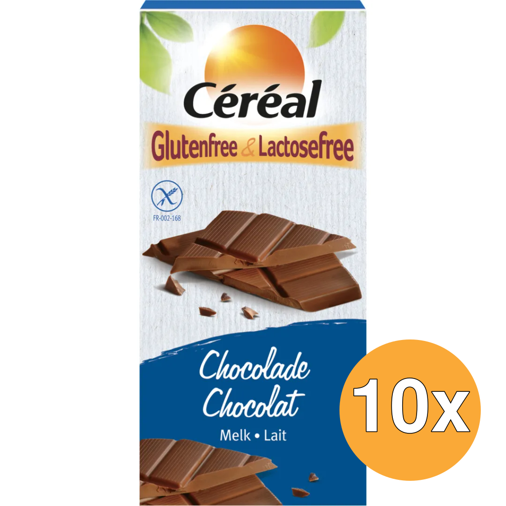 10x Céréal Melkchocolade Glutenvrij (100 gr)