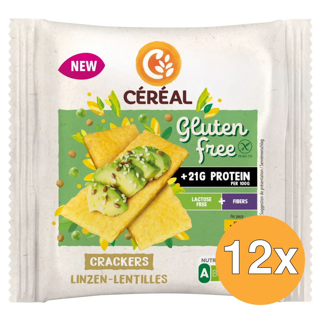12x Céréal Glutenvrije Ccrackers Linzen (100 gr)