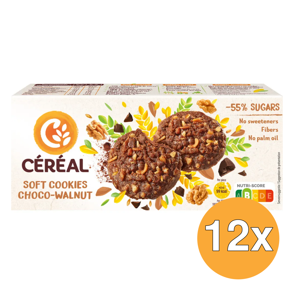 12x Céréal Soft Cookies Choco Walnut (138 gr)