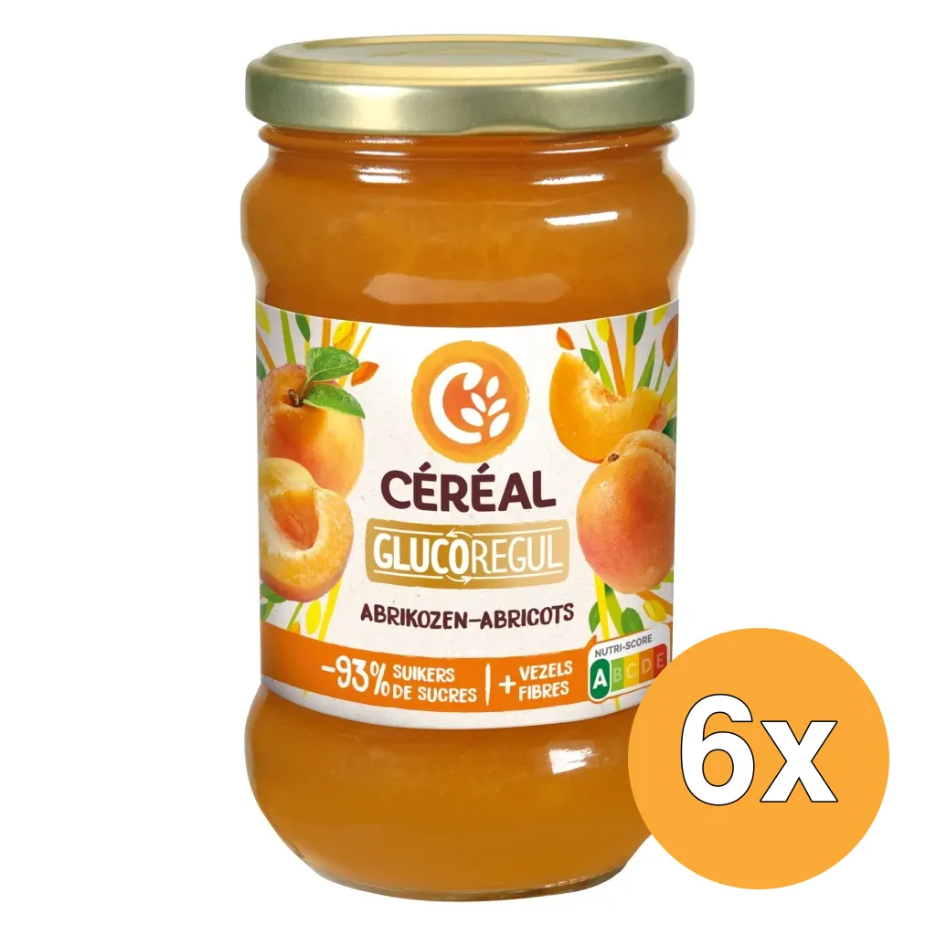 6x Céréal Abrikozenjam Glucoregul (320 gr)