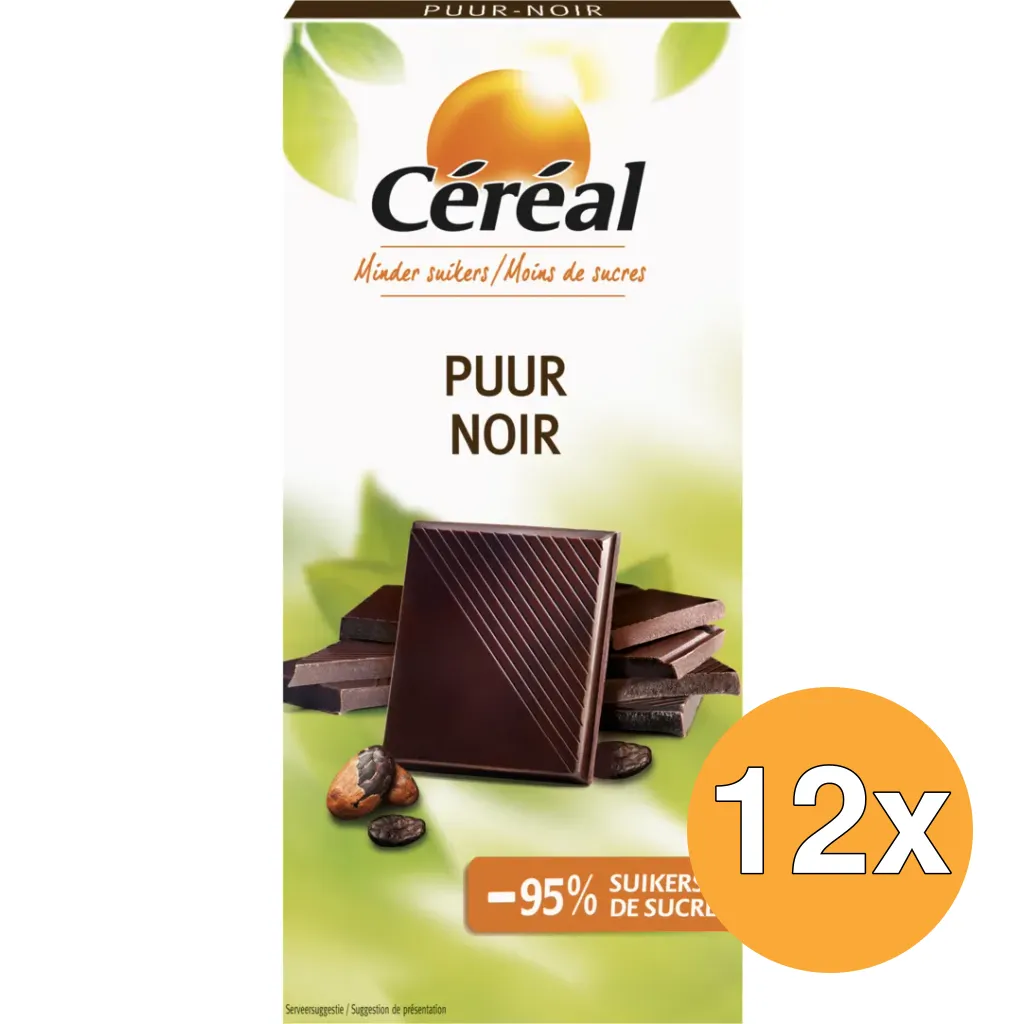 12x Céréal Tablet puur maltitol glutenvrij (80 gr)