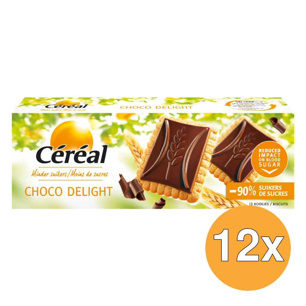 12x Céréal Koek choco delight minder suikers (126 gr)