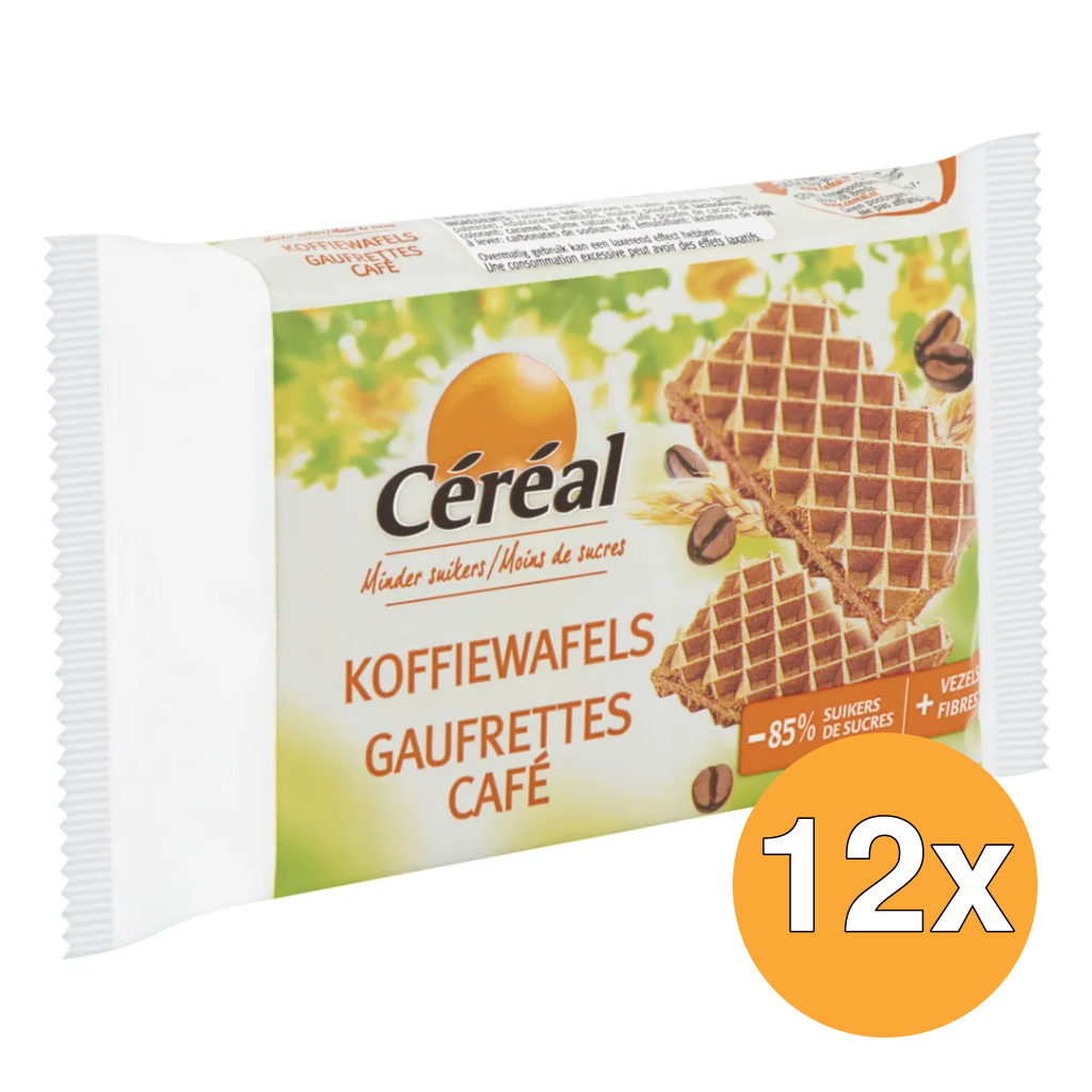 12x Céréal Koffiewafels minder suiker maltitol (90 gr)