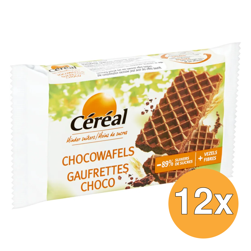 12x Céréal Chocowafels met minder suiker (90 gr)