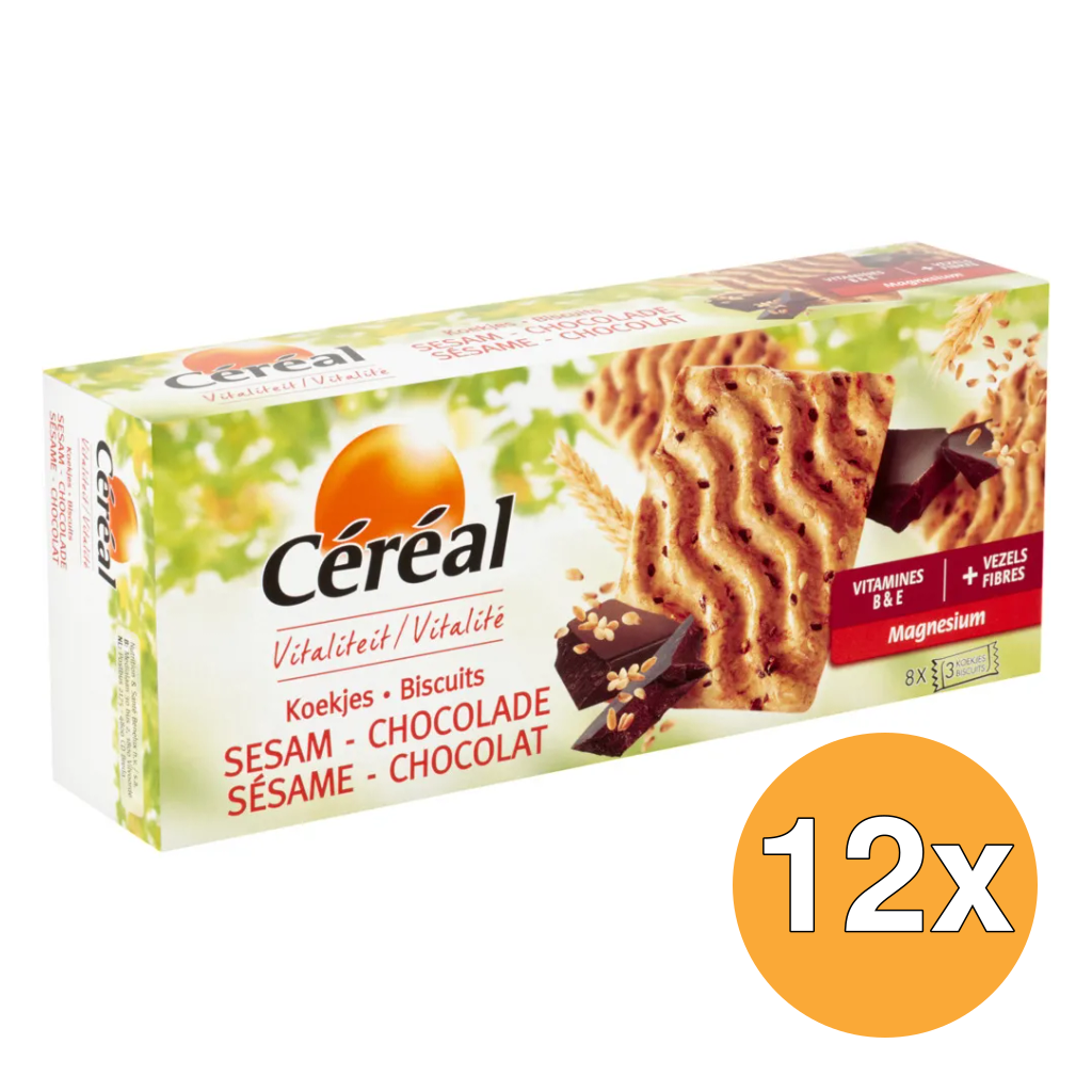 12x Céréal Koekjes Sesam Chocolade (200 gr)