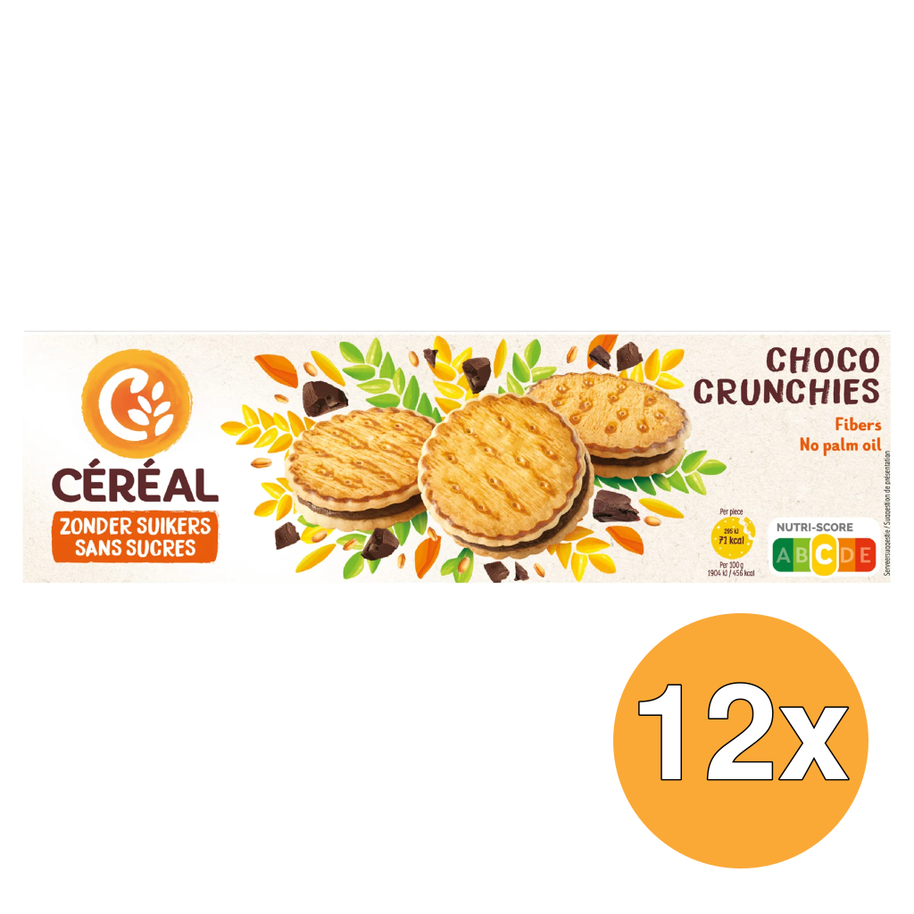 12x Céréal Choco Crunchies (4 x 3 stuks)