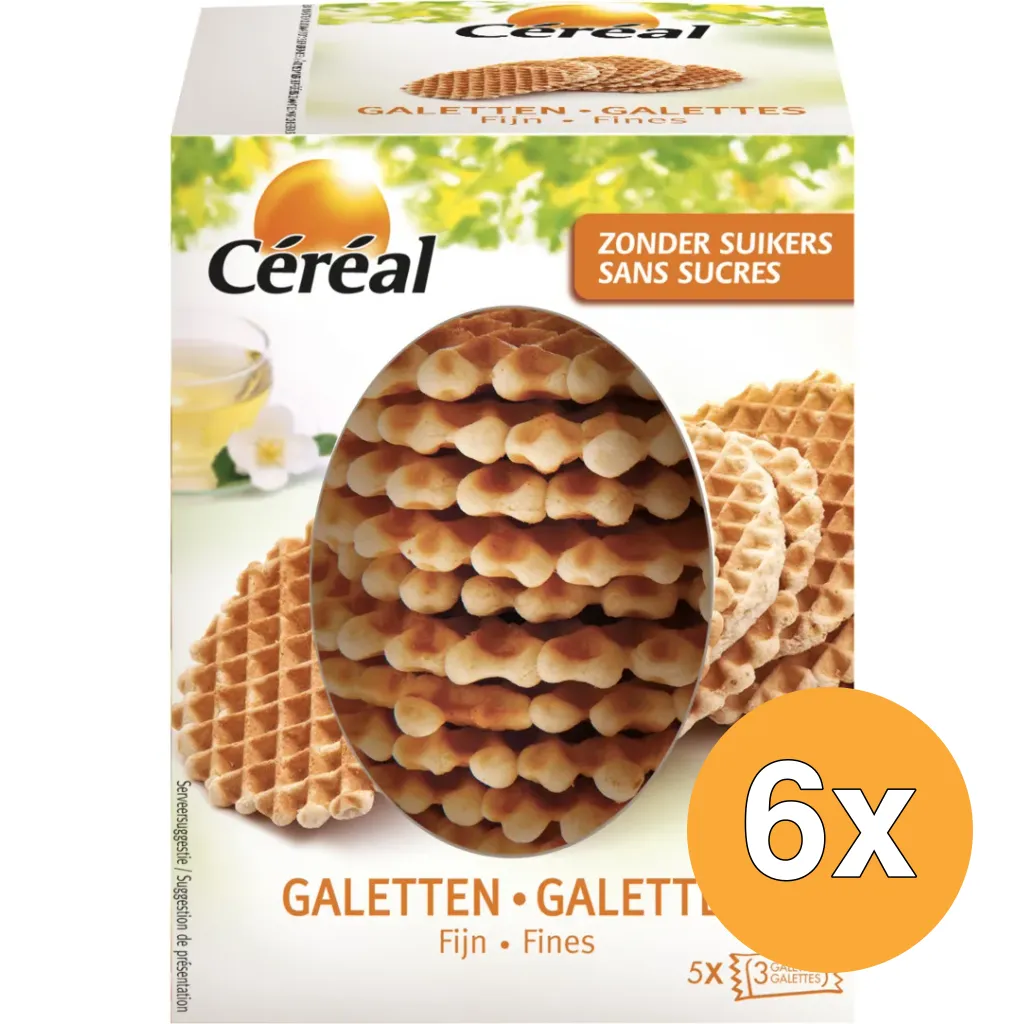 6x Céréal Galetten fijn (15 x 30 gr)