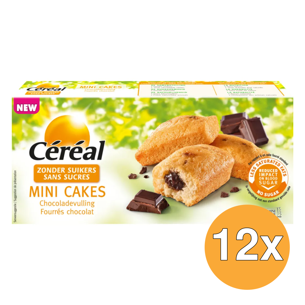 12x Céréal Mini Cakes Chocoladevulling (5 Stuks)
