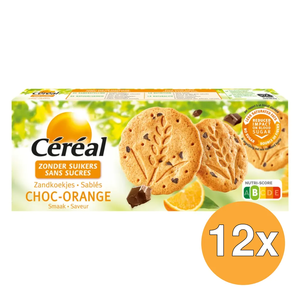 12x Céréal Zandkoekjes choc-orange (132 gr)