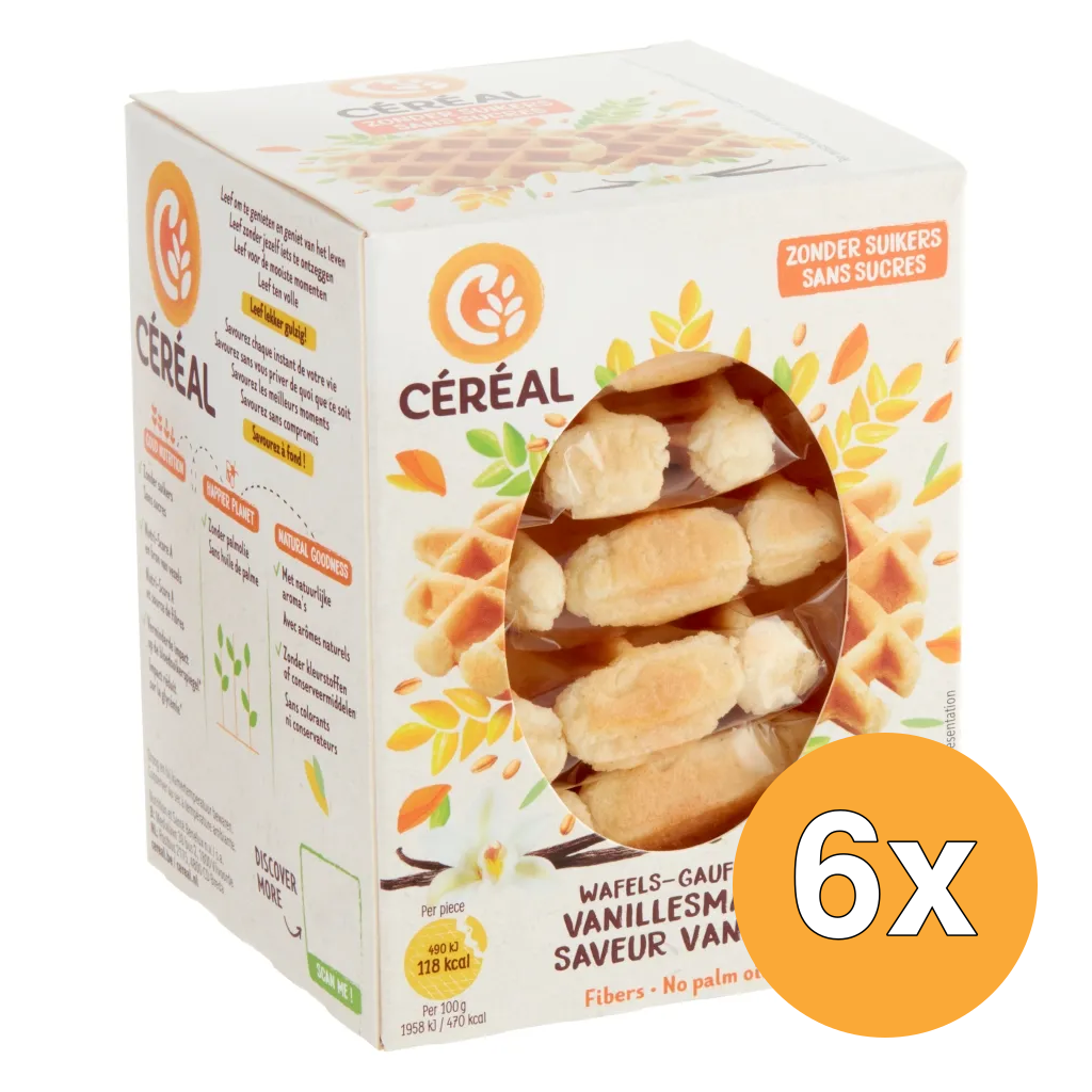 6x Céréal Zachte Vanilewafels (6 x 25 gr)