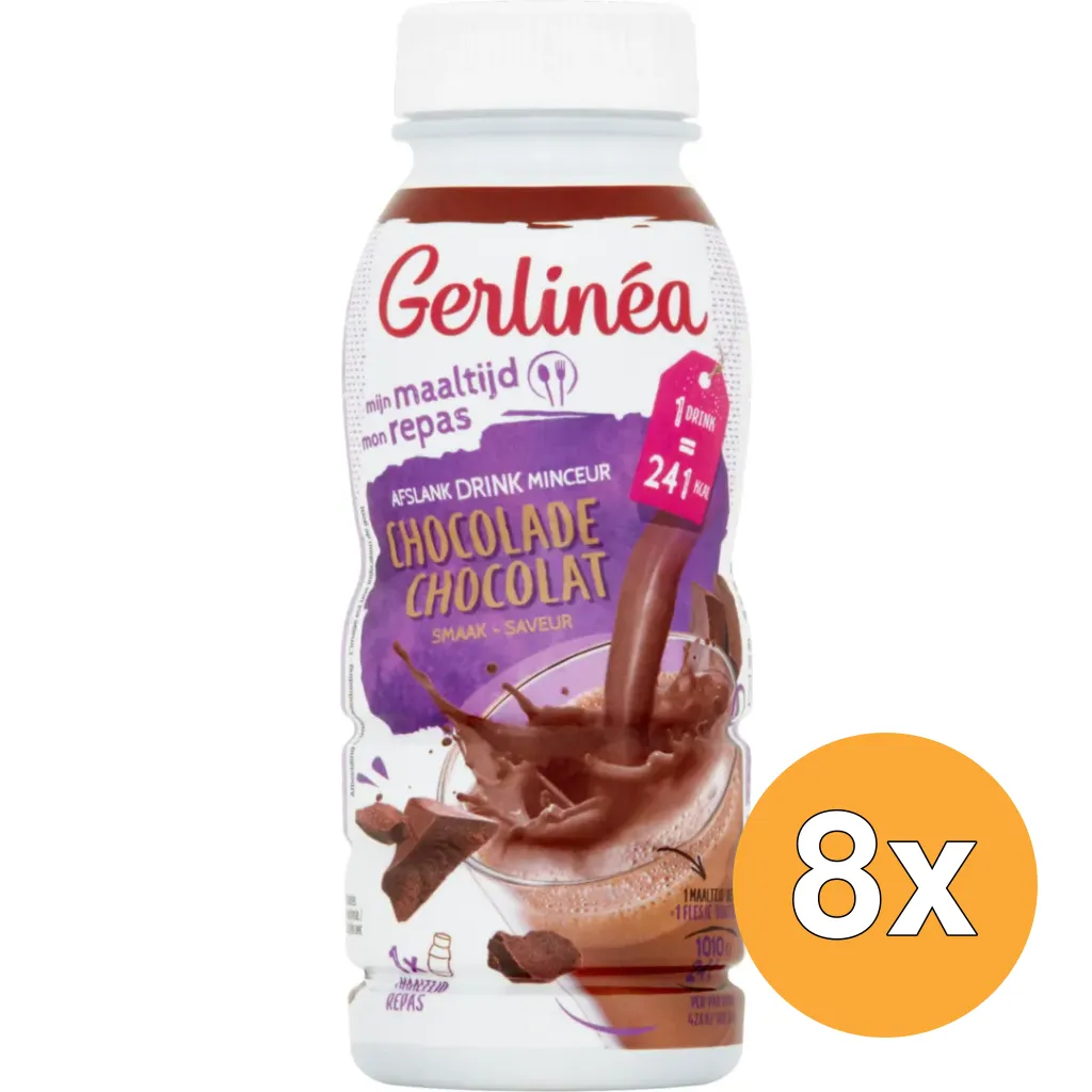 8x Gerlinéa Afslank Drinkmaaltijd Chocolade smaak (236 ml)