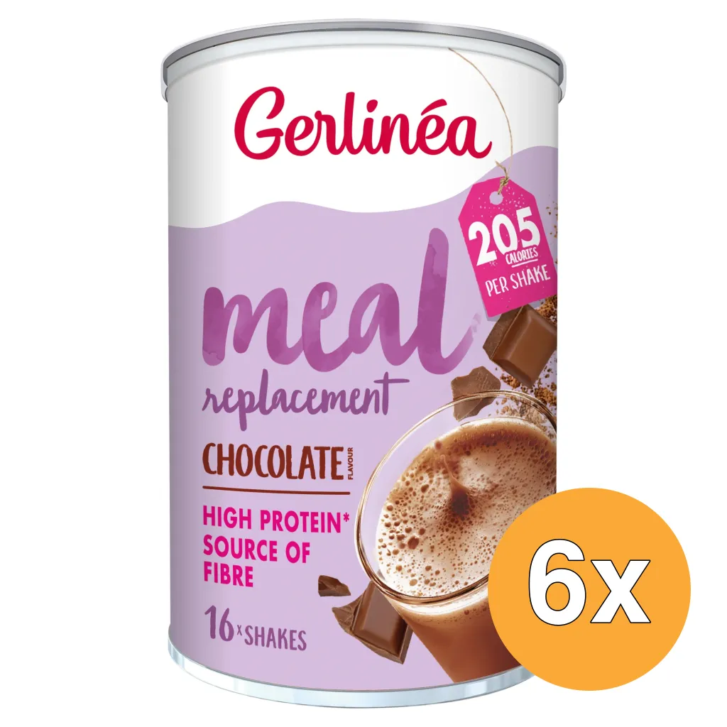 6x Gerlinéa Afslank Maaltijdshake Chocolade (436 gr)