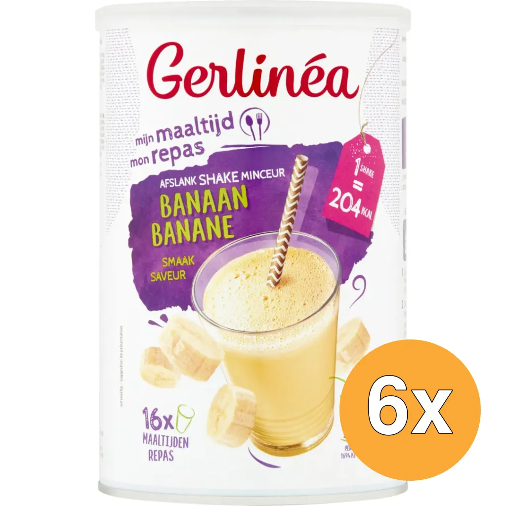 6x Gerlinéa Afslank Maaltijdshake Banaan (436 gr)