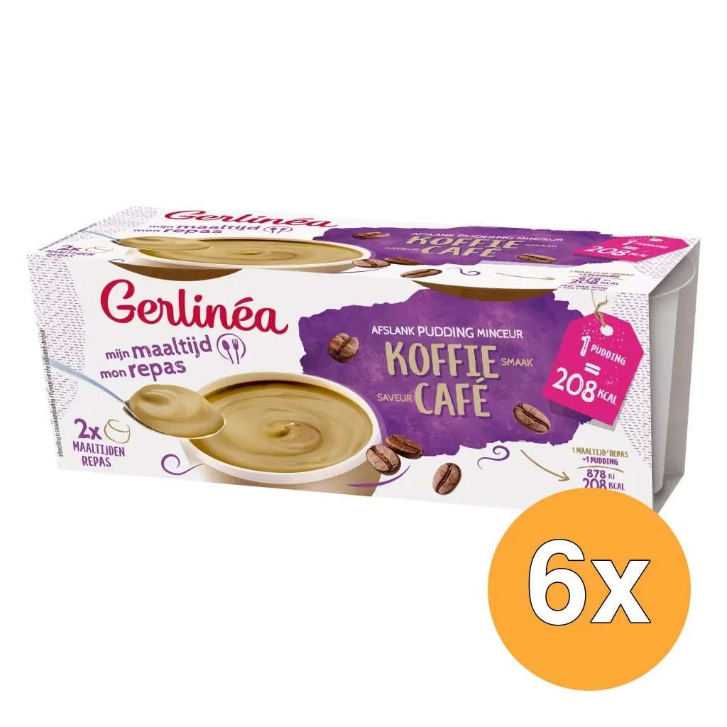 6x Gerlinea Pudding Koffie (2 stuks)
