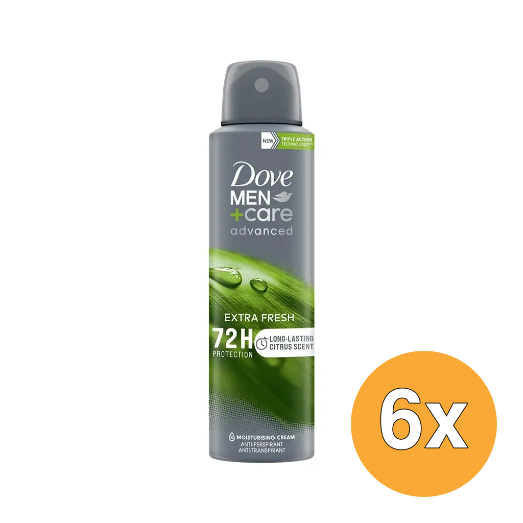6x Dove Deodorant spray men+ care extra fresh (150 ml)