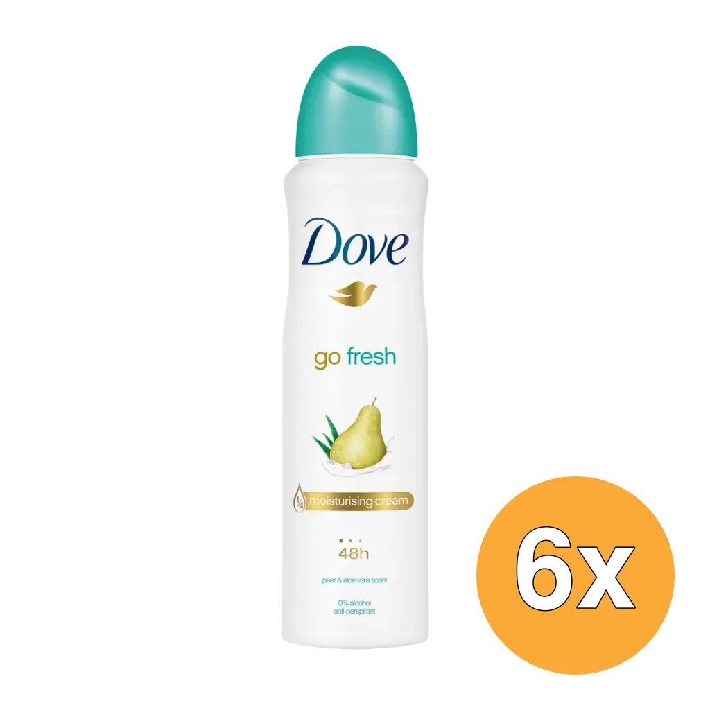 6x Dove Deodorant spray pear & aloe vera (150 ml)