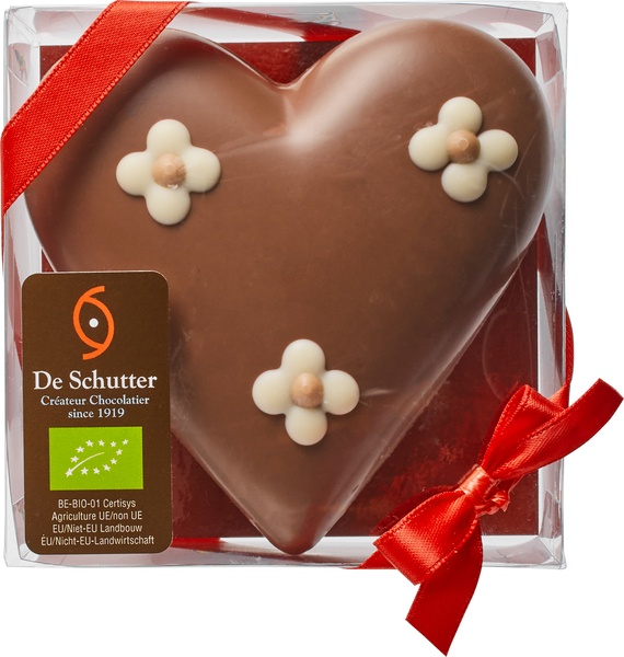 De Schutter Chocoladehart in Doosje (60 gr)