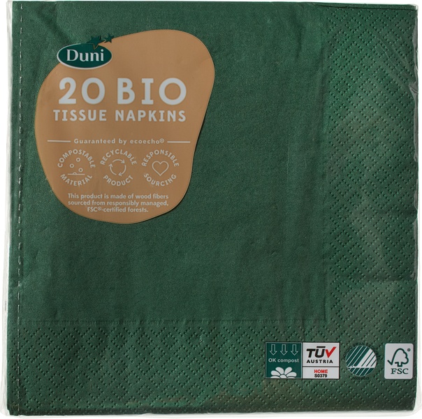 Duni Servetten Donkergroen (20 stuks)