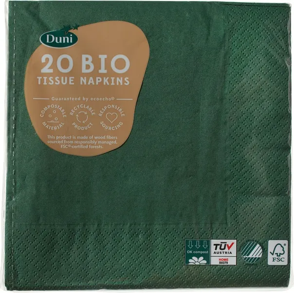 Duni Servetten Donkergroen (20 stuks)