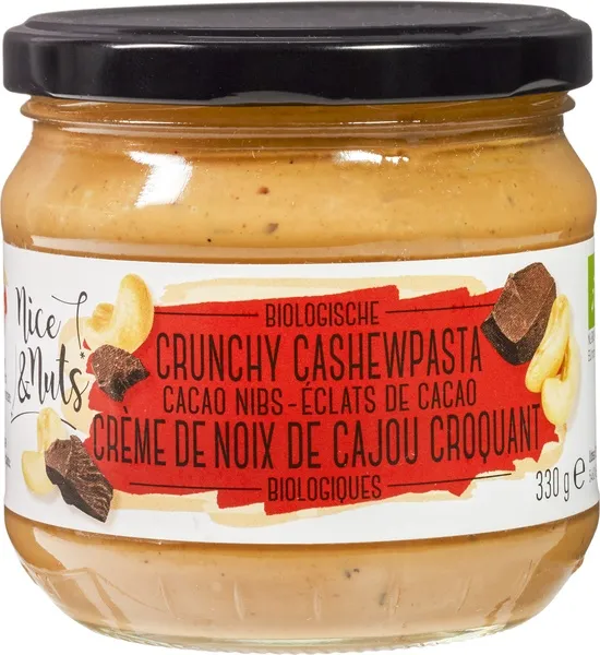 Nice & Nuts Crunchy Cashewpasta Cacao Nibs (330 gr)