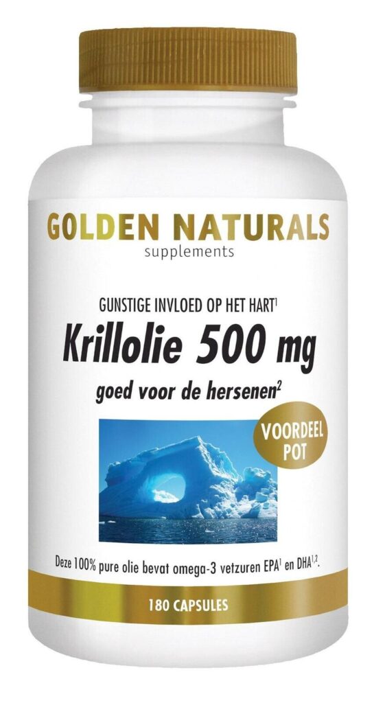 Golden Naturals Krillolie 500mg Capsules (180 capsules)