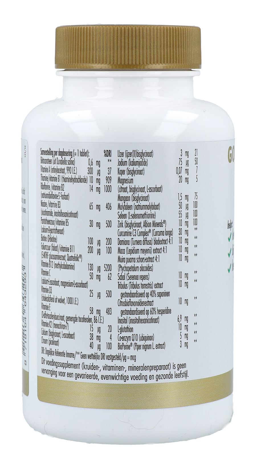 Golden Naturals Multi Man Tabletten (60 vegetarische tabletten) - image 2