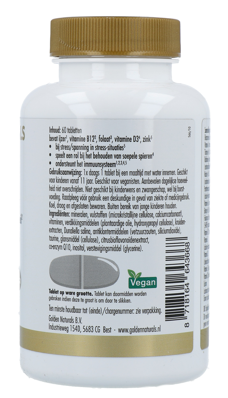 Golden Naturals Multi Energy Tabletten (60 vegetarische tabletten)