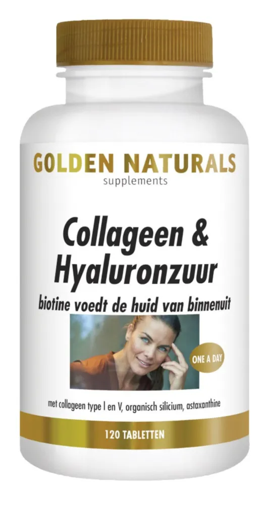 Golden Naturals Collageen & Hyaluronzuur Tabletten (120 tabletten)