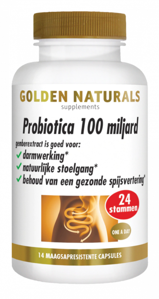 Golden Naturals Probiotica 100 Miljard Capsules (14 vegetarische capsules)